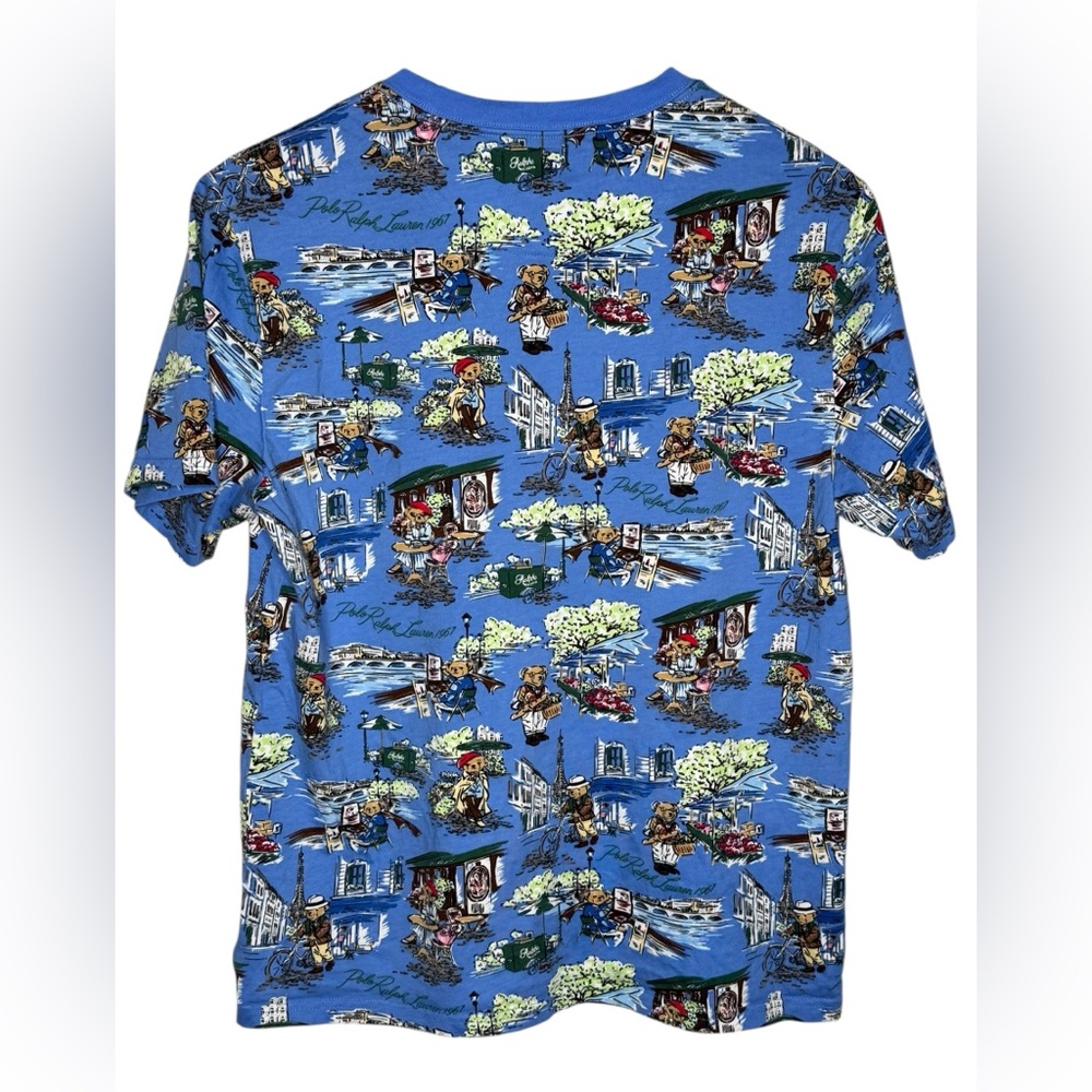 Ralph Lauren Polo Bear Paris-Print Cotton Jersey Tee Boys XL - Picture 6 of 10